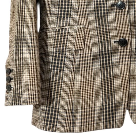 Theory Faringdon Blazer Jacket Check Size 12 Pre-Loved - Picture 3 of 5